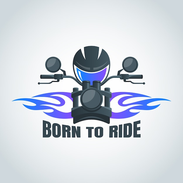 Free vector gradient biker  logo design