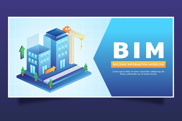 Gradient bim horizontal banner