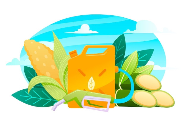 Gradient biofuel illustration