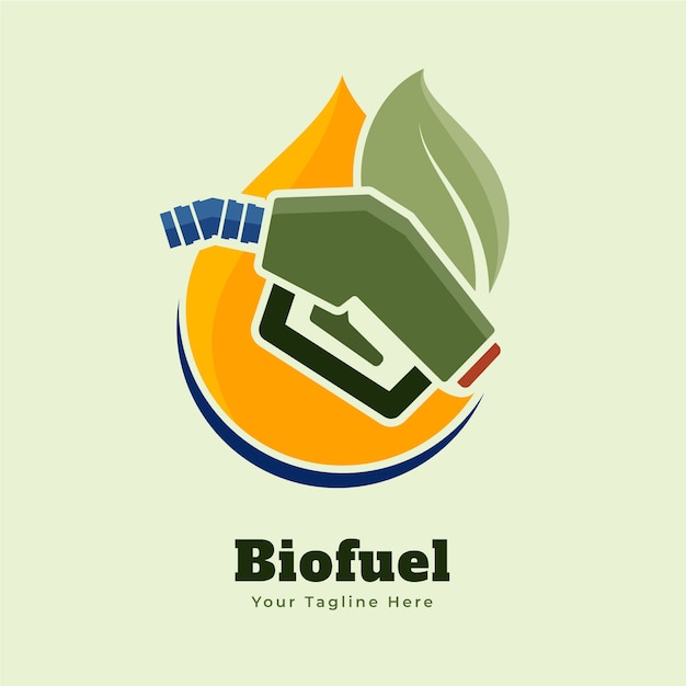 Free Vector gradient biofuel logo template