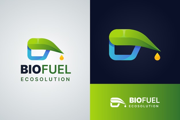 Gradient biofuel logo template