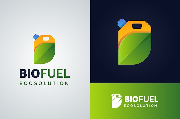 Gradient biofuel logo template