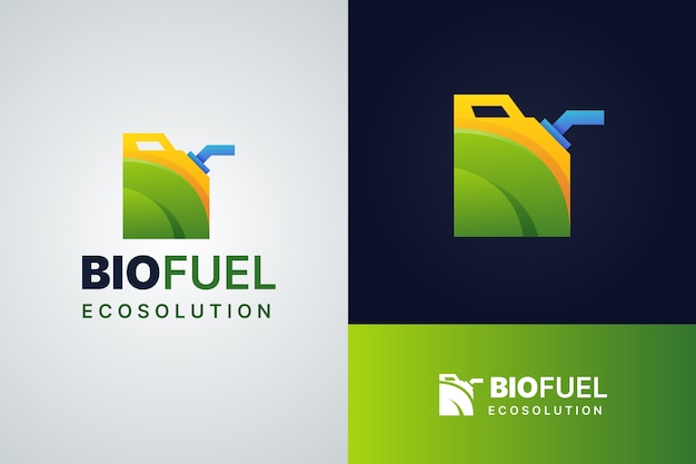 Gradient biofuel logo template