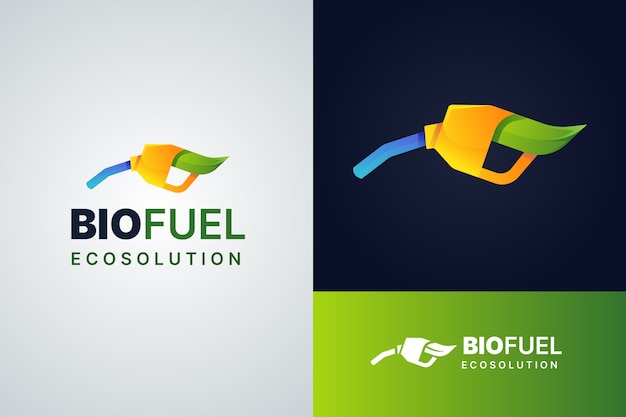 Gradient biofuel logo template