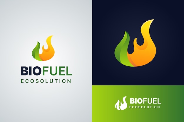 Gradient biofuel logo template