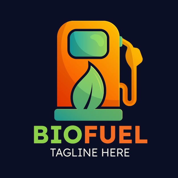 Gradient biofuel logo template