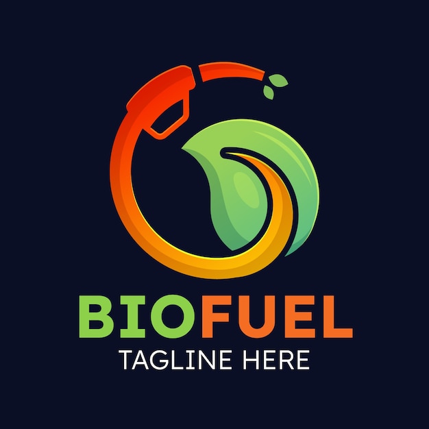 Gradient biofuel logo template