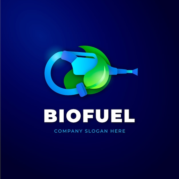 Free Vector gradient biofuel logo template