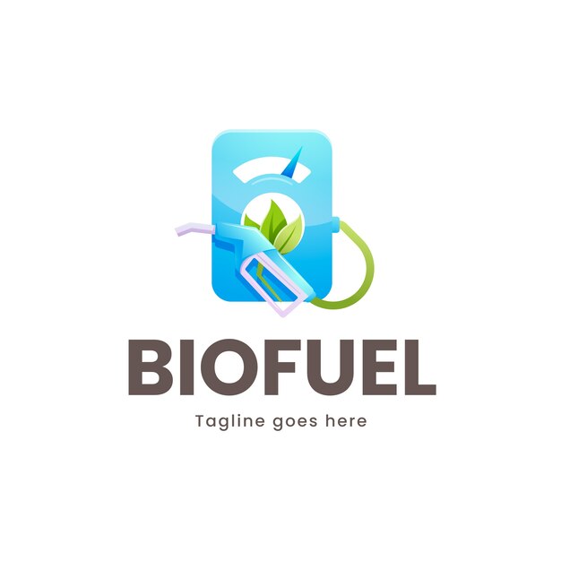 Gradient biofuel logo template