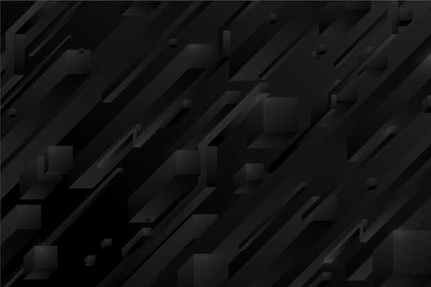 Gradient black background with cubes