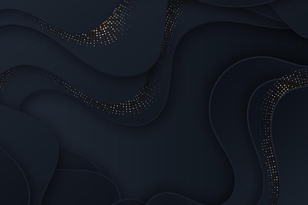 Free Vector gradient black background with golden textures