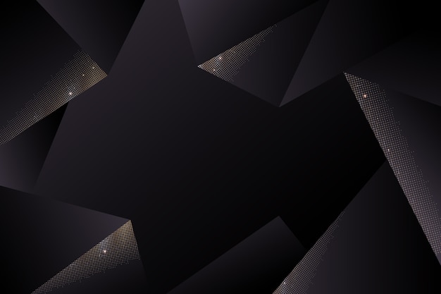 Free Vector gradient black background with golden textures