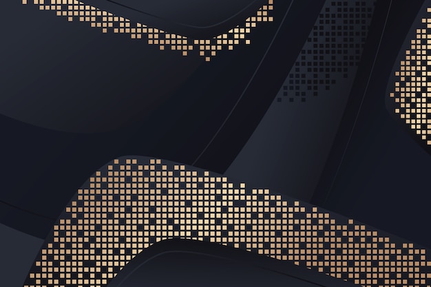 Free Vector gradient black background with golden textures