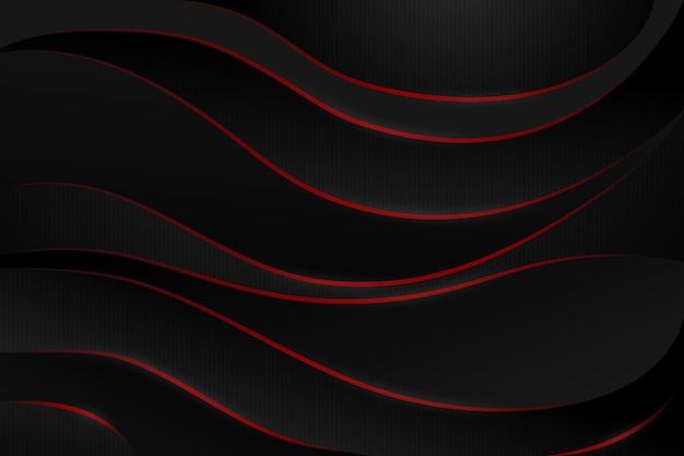 Gradient black background with wavy lines