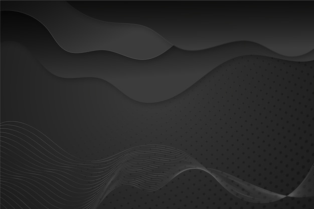 Gradient black background with wavy lines