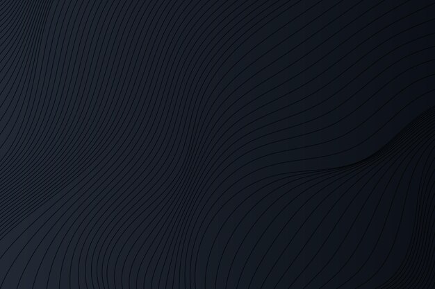 Free Vector gradient black background with wavy lines