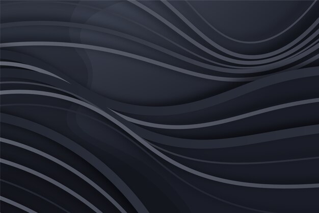 Gradient black background with wavy lines