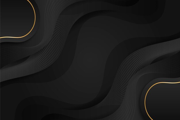 Gradient black background with wavy lines