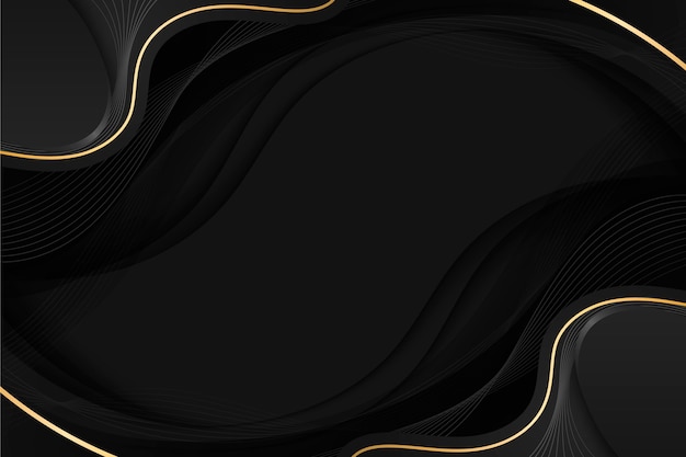 Gradient black background with wavy lines