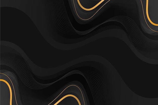 Gradient black background with wavy lines