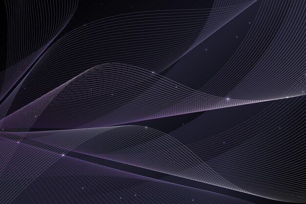 Gradient black background with wavy lines