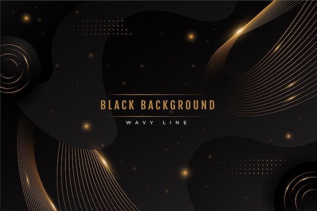 Gradient black background with wavy lines