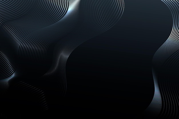 Gradient black background with wavy lines