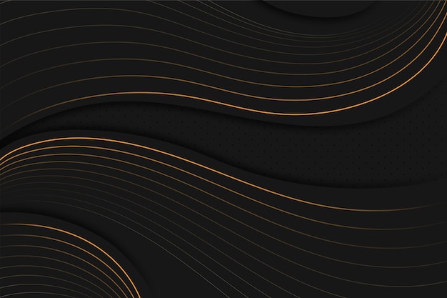 Gradient black background with wavy lines