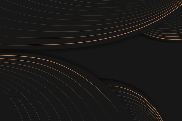 Free Vector gradient black background with wavy lines