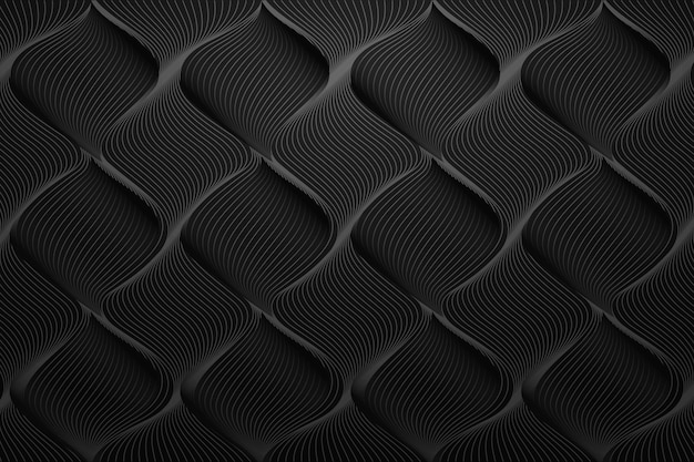 Gradient black background with wavy lines