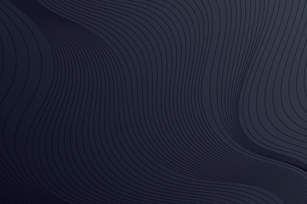 Free vector gradient black background with wavy lines