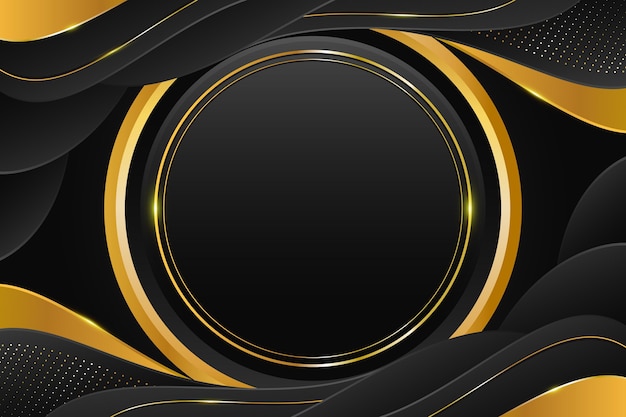 Gradient black backgrounds with golden frames