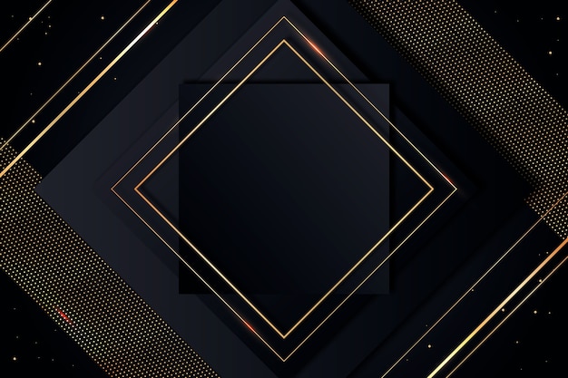 Gradient black backgrounds with golden frames