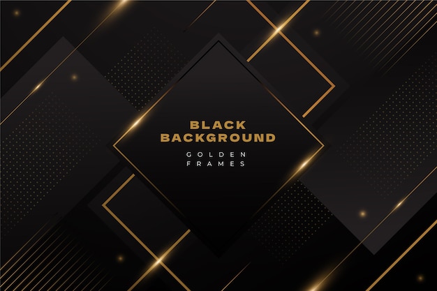 Gradient black backgrounds with golden frames