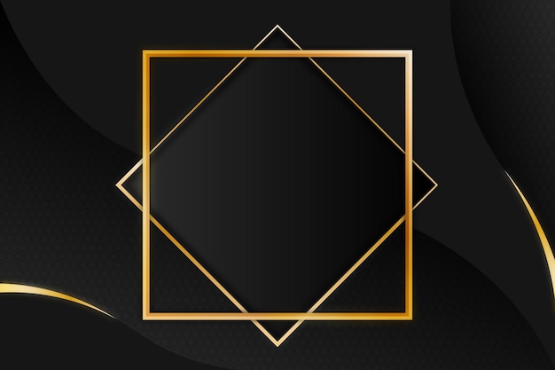 Free Vector gradient black backgrounds with golden frames