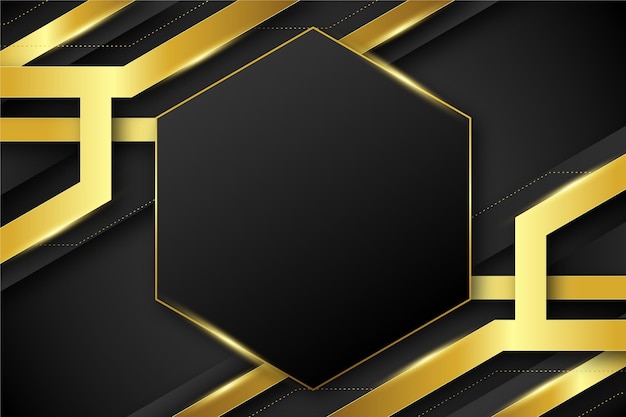 Gradient black backgrounds with golden frames