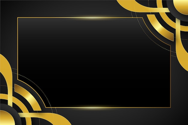 Gradient black backgrounds with golden frames