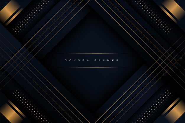 Gradient black backgrounds with golden frames