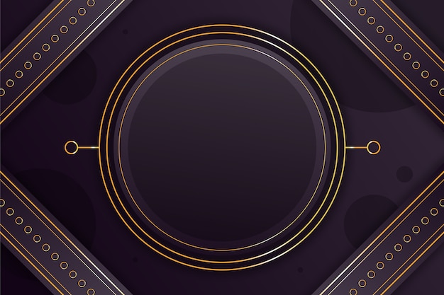 Free Vector gradient black backgrounds with golden frames