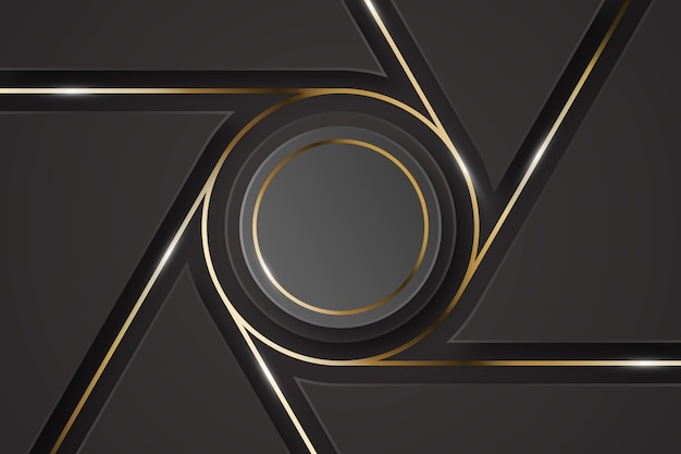 Free Vector gradient black backgrounds with golden frames