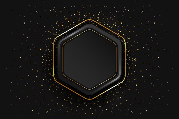 Gradient black backgrounds with golden frames