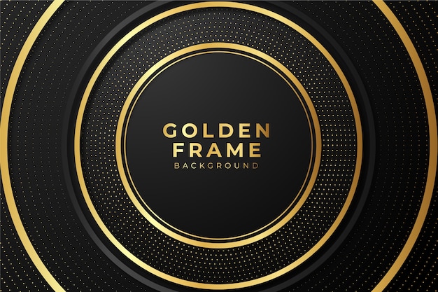 Gradient black backgrounds with golden frames