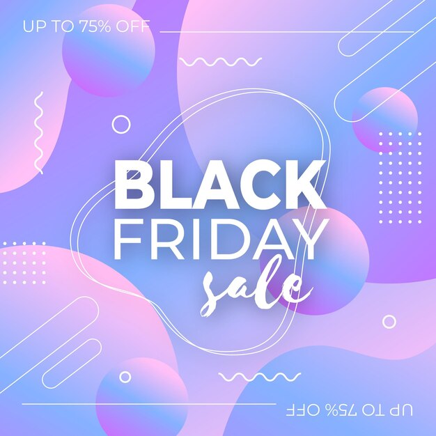 Gradient black friday concept