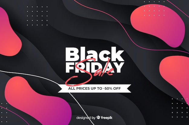 Gradient black friday sales in fluid design