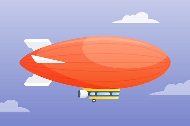 Gradient  blimp illustration