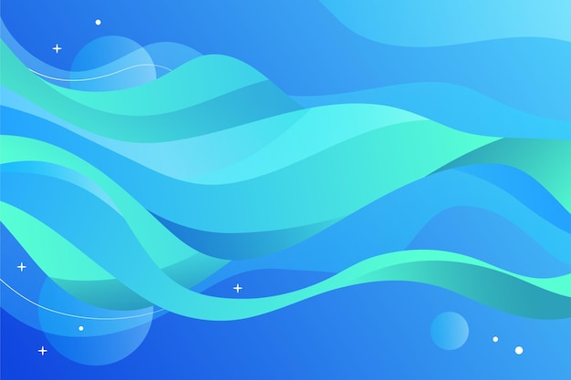 Gradient blue waves background