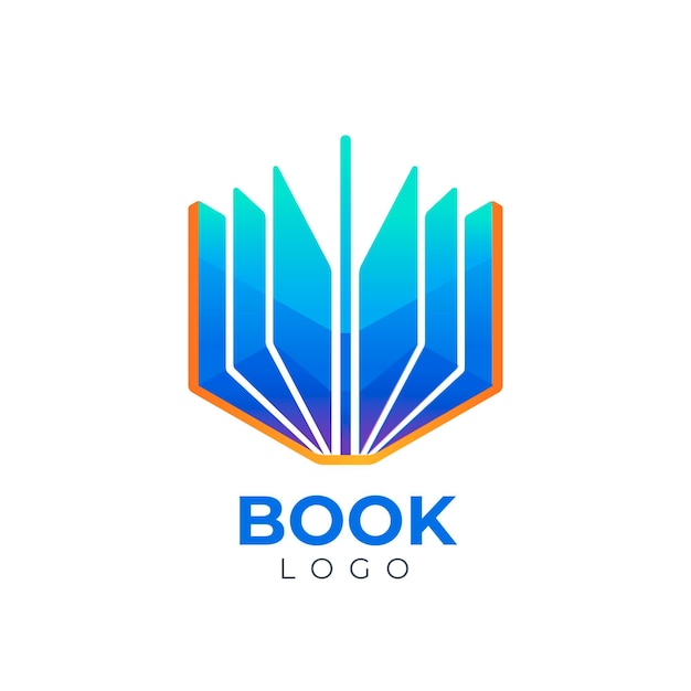 Free Vector gradient book logo template