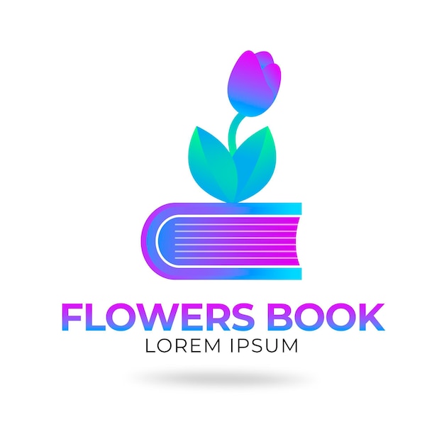 Gradient book logo template