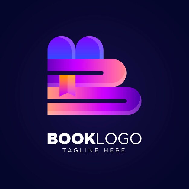 Gradient book logo template