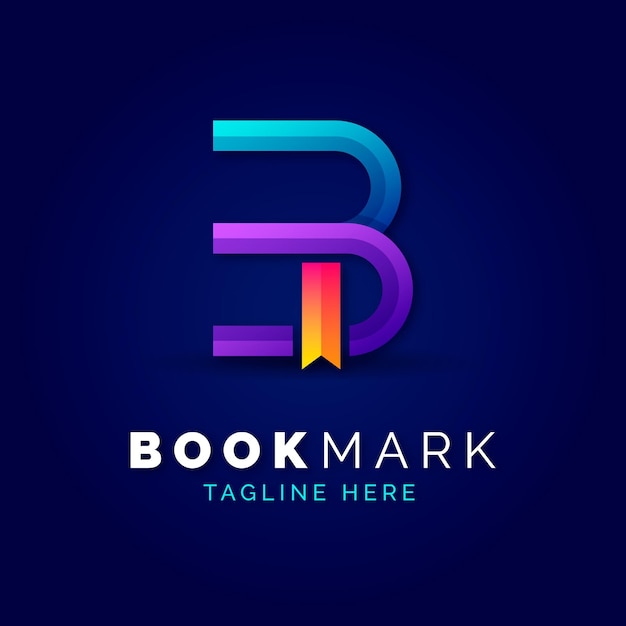 Gradient book logo template